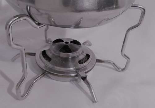 A Lovely Vintage Fondue Pot on a Stand - So Social & Enjoyable Perfect for a Winter Evening