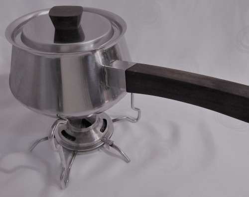 A Lovely Vintage Fondue Pot on a Stand - So Social & Enjoyable Perfect for a Winter Evening