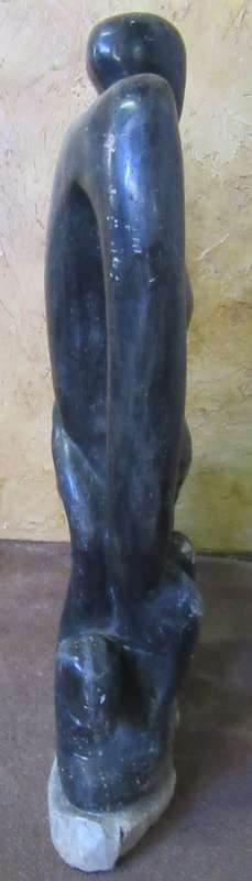 A LOVELY LARGE STONE CARVED FIGURE - HAVE A MODERN FEEL SUNNING HOME AND GARDEN DECOR