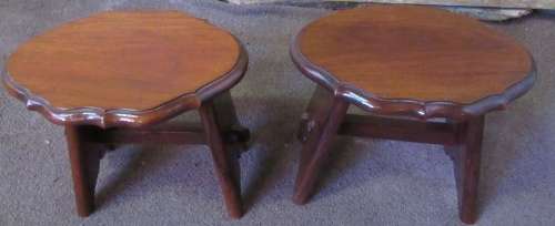 TWO STUNNING ANTIQUE SOLID IMBUIA MILKING STOOLS IN FANTASTIC CONDITION!!! BID PER EACH