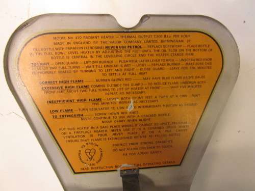 A LOVELY VINTAGE GAS HEATER - NOT TESTED - FANTASTIC VINTAGE DECOR