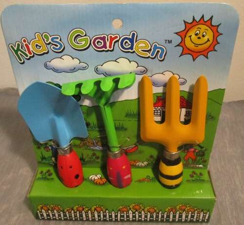 COLORFUL CUTE & DURABLE A SET OF KIDS GARDEN TOOLS NEW IN THE BOX