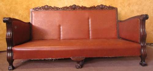 A MARVELOUS 3 SEATER SOLID IMBUIA COUCH