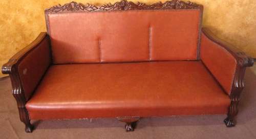 A MARVELOUS 3 SEATER SOLID IMBUIA COUCH