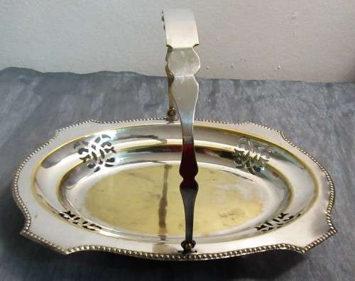 A Marvelous Vintage Silver Plate EPNS footed Fruit or Cake Basket