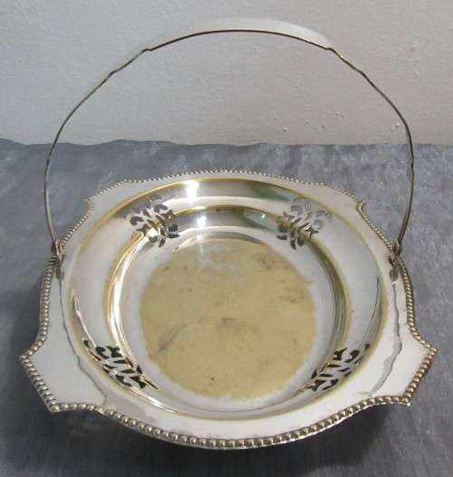 A Marvelous Vintage Silver Plate EPNS footed Fruit or Cake Basket