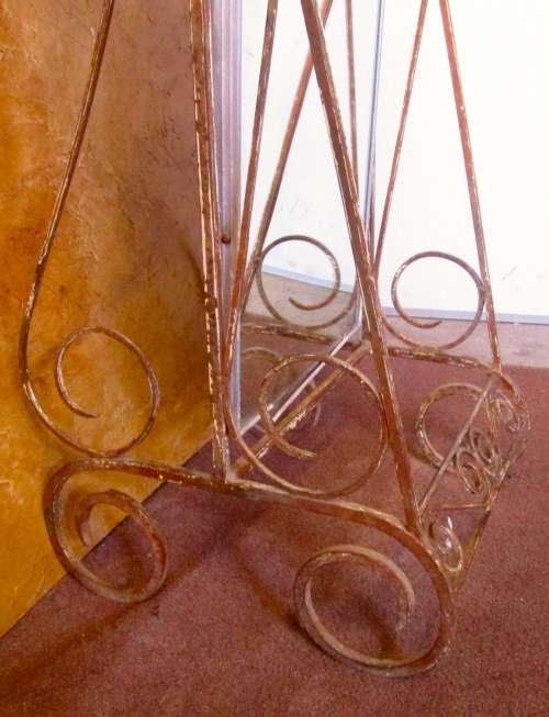 THIS IS STUNNING VINTAGE CHEVAL MIRROR WITH TWO CANDLE HOLDERS ON THE SIDE