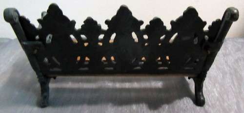 A Marvelous Vintage Wood and Cast Iron Miniature Park Bench / Doll Furniture Stunning Display