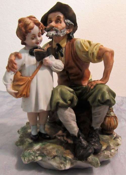 Beautifully antique crafted porcelain sculpture of a Capodimonte large porcelain figure hand crafted