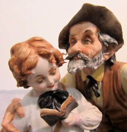 Beautifully antique crafted porcelain sculpture of a Capodimonte large porcelain figure hand crafted
