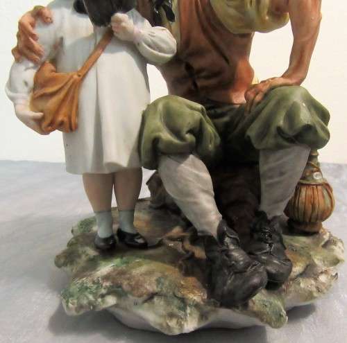 Beautifully antique crafted porcelain sculpture of a Capodimonte large porcelain figure hand crafted