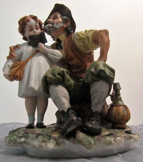 Beautifully antique crafted porcelain sculpture of a Capodimonte large porcelain figure hand crafted