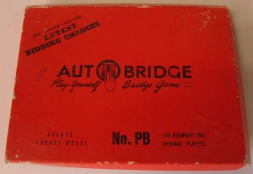 A Great Vintage set of Auto bridge game seems like it never been used.