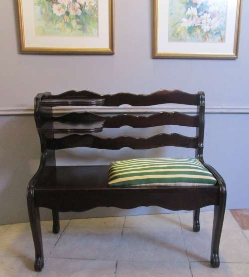 A MARVELOUS SOLID IMBUIA TELEPHONE TABLE - STUNNING PIECE OF FURNITURE