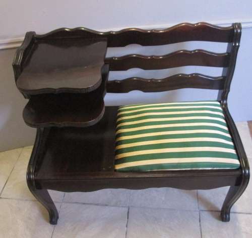 A MARVELOUS SOLID IMBUIA TELEPHONE TABLE - STUNNING PIECE OF FURNITURE