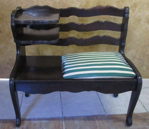 A MARVELOUS SOLID IMBUIA TELEPHONE TABLE - STUNNING PIECE OF FURNITURE