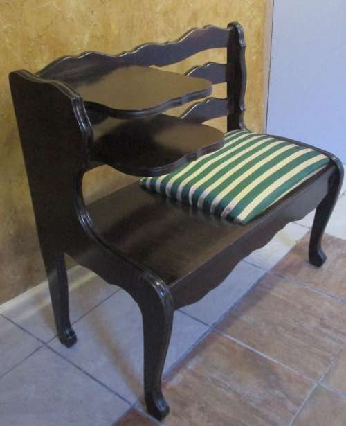 A MARVELOUS SOLID IMBUIA TELEPHONE TABLE - STUNNING PIECE OF FURNITURE
