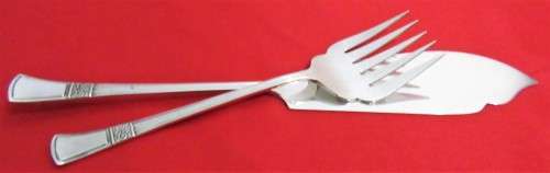 XMAS PRO FISH OR CAKE SERVING SET IN ORIGINAL BOX ANGORA - SILVER PLATE CO LTD EPNS - 829600 DESIGN