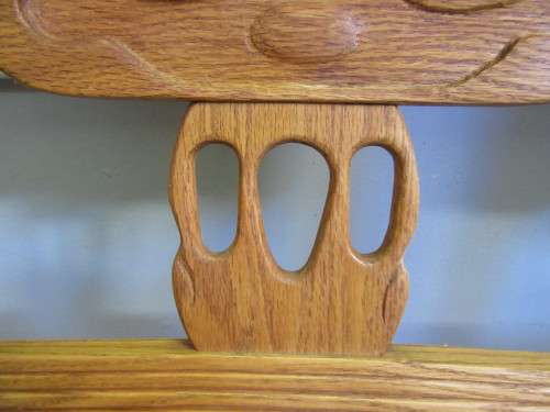TWO STUNNING CARVED OAK DINGING CHAIRS WILL LOOK BEAUTIFUL AT TABLE ENDS - 2 AVAILABLE R690 EACH