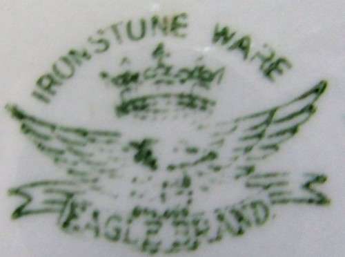 ELGANT IRONSTONE WARE - EAGLE BRAND CAKE SERVING PLATE WITH A HANDLE