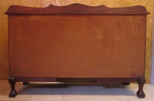 A SPECTACULAR VINTAGE SOLID IMBUIA BALL & CLAW SIDE SERVER WITH SO MUCH DETAIL AND SPACE