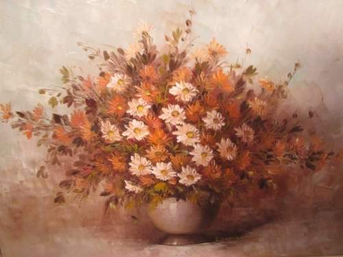 A BEAUTIFUL FRAMED ORIGINAL "STILL LIFE" OIL ON BOARD PAINTING BY RENOWNED ARTIST "DONNA WOOD"