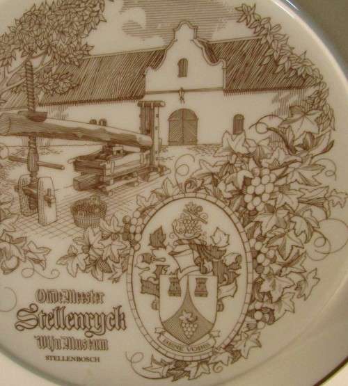 A collectable Plate by Huguenot - Oude Meester Stellenryck Wijn Museum - Stellenbosch
