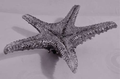 A GORGEOUS DECORATIVE SILVER CASTED STARFISH STUNNING TABLE DECORATION