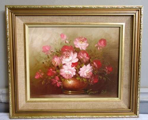 A STUNNING ORIGINAL ROBERT COX STILL LIFE OIL PAINTING ON BOARD WITH STUNNING FRAME! BEAUTIFUL ART