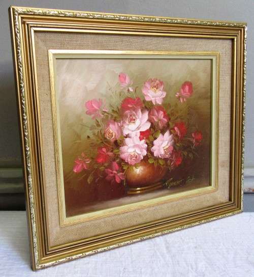 A STUNNING ORIGINAL ROBERT COX STILL LIFE OIL PAINTING ON BOARD WITH STUNNING FRAME! BEAUTIFUL ART