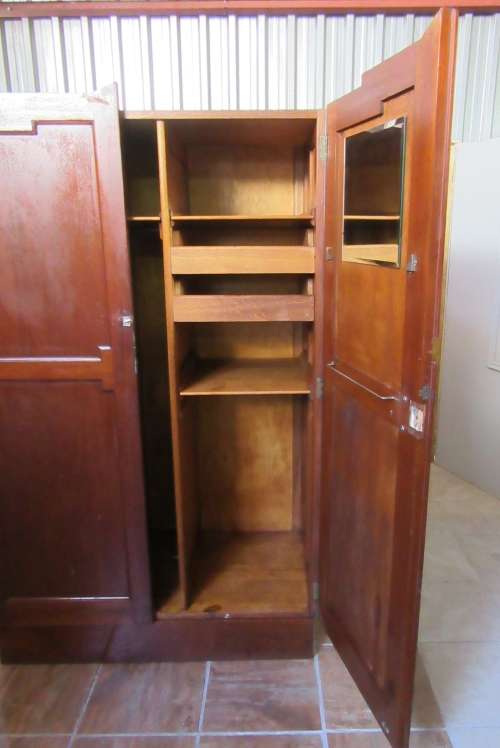 A MARVELOUS VINTAGE TWO DOOR CUPBOARD