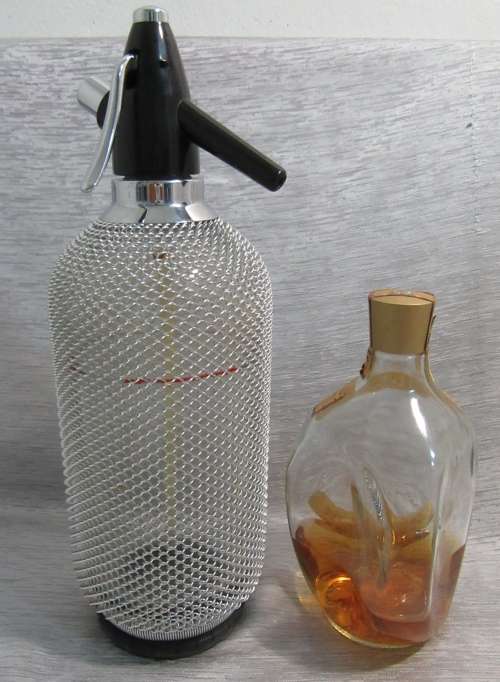 Vintage Sparklets Siphon Glass Syphon Seltzer Bottle Mesh