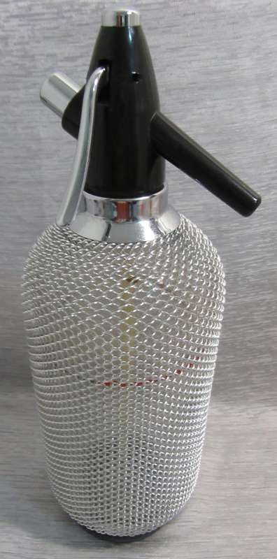 Vintage Sparklets Siphon Glass Syphon Seltzer Bottle Mesh