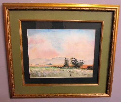 AN AMAZING SIGNED WATER COLOR BEAUTIFUL LANDSCAPE