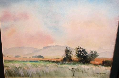 AN AMAZING SIGNED WATER COLOR BEAUTIFUL LANDSCAPE