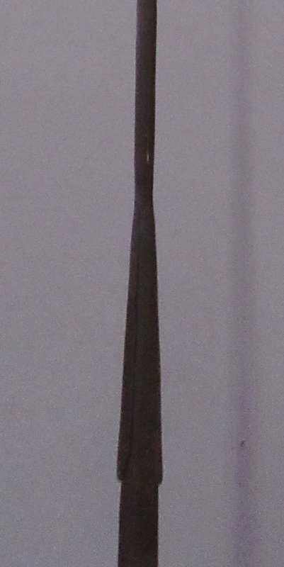A VINTAGE ZULU ASSEGAAI - WITH A STAND TO DISPLAY IT UP RIGHT - 1.99 M