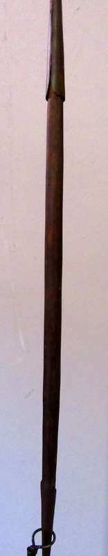 A VINTAGE ZULU ASSEGAAI - WITH A STAND TO DISPLAY IT UP RIGHT - 1.99 M