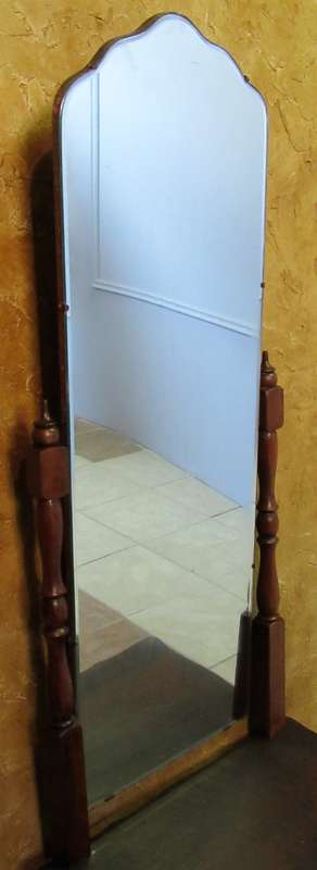 A MARVELOUS SOLID IMBUIA CHEVAL MIRROR DRESSING TABLE - HARD TO FIND THESE DAYS
