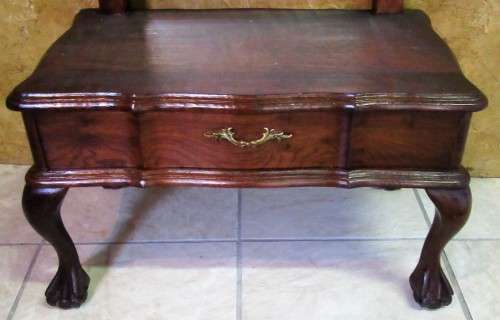 A MARVELOUS SOLID IMBUIA CHEVAL MIRROR DRESSING TABLE - HARD TO FIND THESE DAYS