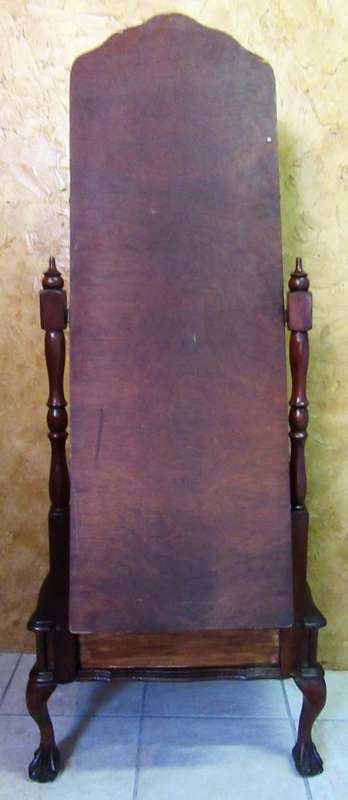 A MARVELOUS SOLID IMBUIA CHEVAL MIRROR DRESSING TABLE - HARD TO FIND THESE DAYS