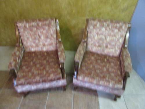 TWO GORGEOUS QUEEN ANN SINGLE SEATERS  - WILL LOOK STUNNING IN A NEW MODERN FABRIC