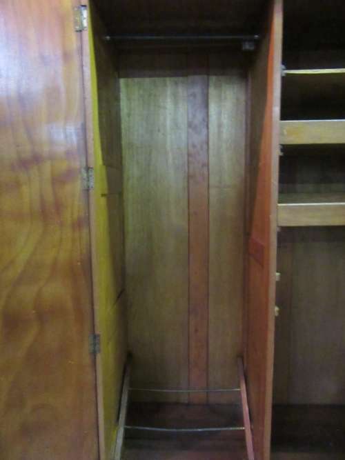 A MARVELOUS TWO DOOR VINTAGE CUPBOARD/WARDROBE