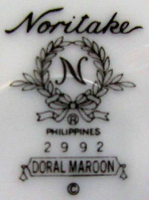 Noritake Philippines 2992 Doral Maroon Trio set - 3 available price per each