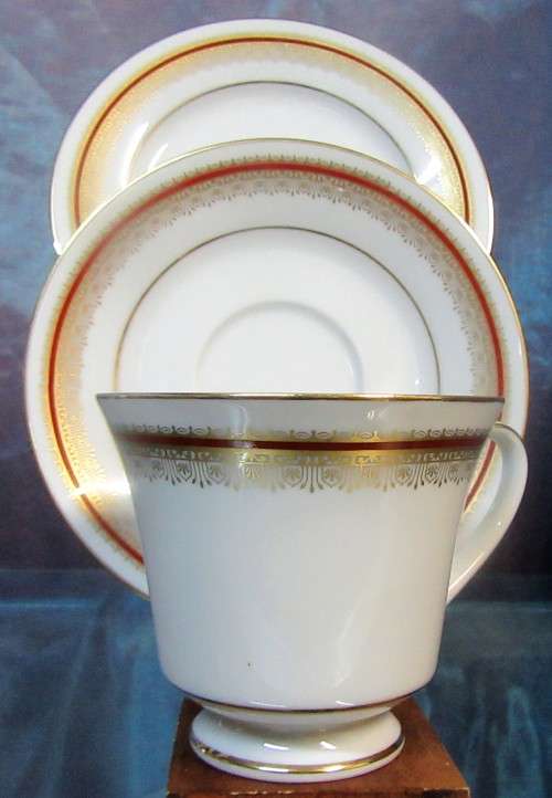 Noritake Philippines 2992 Doral Maroon Trio set - 3 available price per each