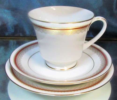 Noritake Philippines 2992 Doral Maroon Trio set - 3 available price per each