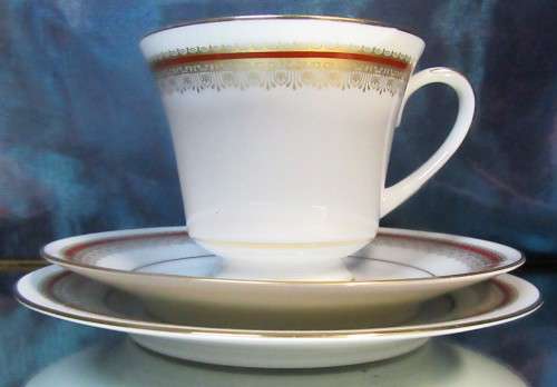 Noritake Philippines 2992 Doral Maroon Trio set - 3 available price per each