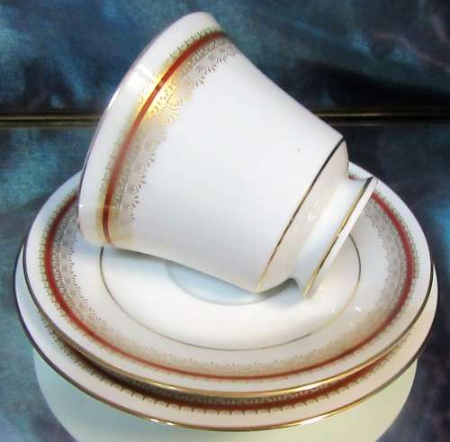 Noritake Philippines 2992 Doral Maroon Trio set - 3 available price per each