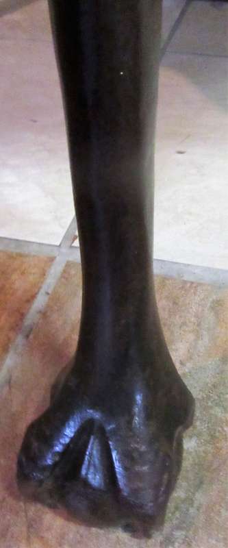 A GORGEOUS & ATTRACTIVE BALL & CLAW HALF MOON TABLE