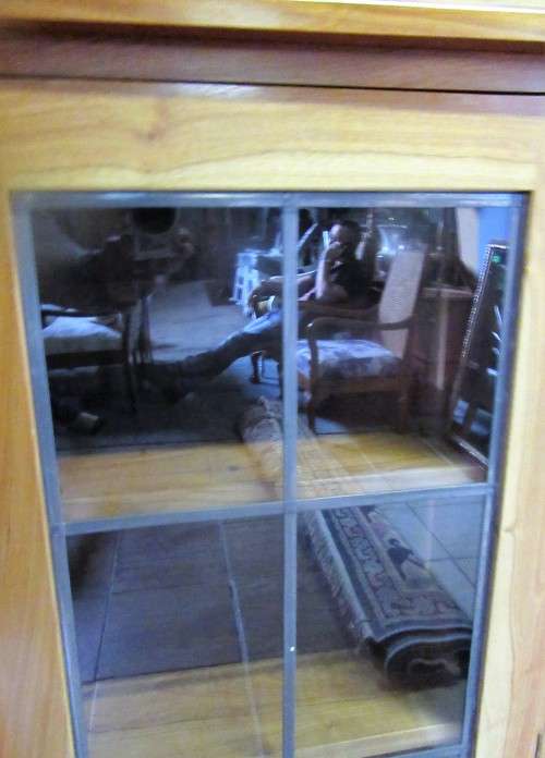 WOW A OUTSTANDING ROSE WOOD GLASS DOOR BOOKSHELF -