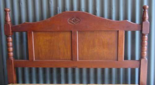 A GORGEOUS COTTAGE STYLE BURMESE TEAK DOUBLE BED